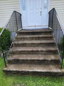 before image of concrete stairs